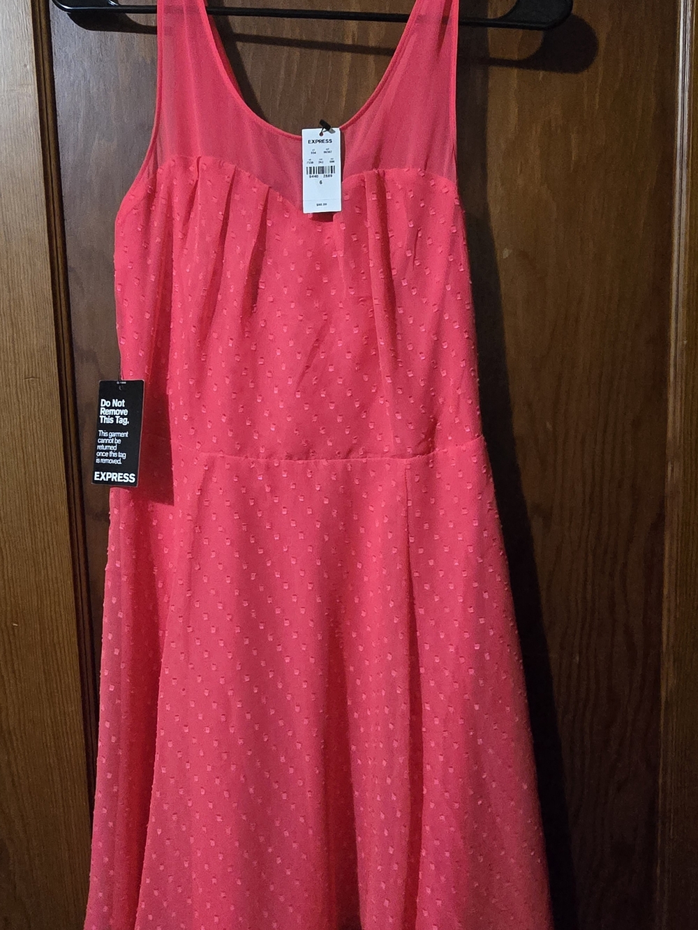 Express Girls' Hot Pink Swiss Dot Dress